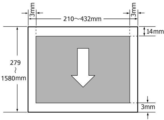 EPSON SURECOLOR SC-T5000 - Zone imprimable des feuilles simples - 1
