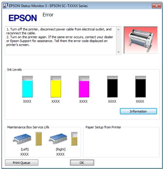 EPSON SURECOLOR SC-T5000 - Écran lors de l'impression - 2