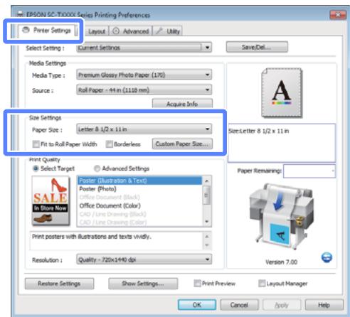 EPSON SURECOLOR SC-T5000 - Configuration des paramètres dans Windows - 2
