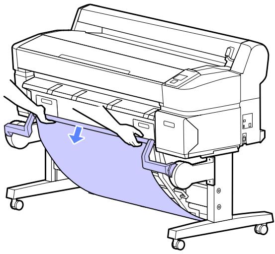 EPSON SURECOLOR SC-T5000 - Ouverture du panier de sortie - 1