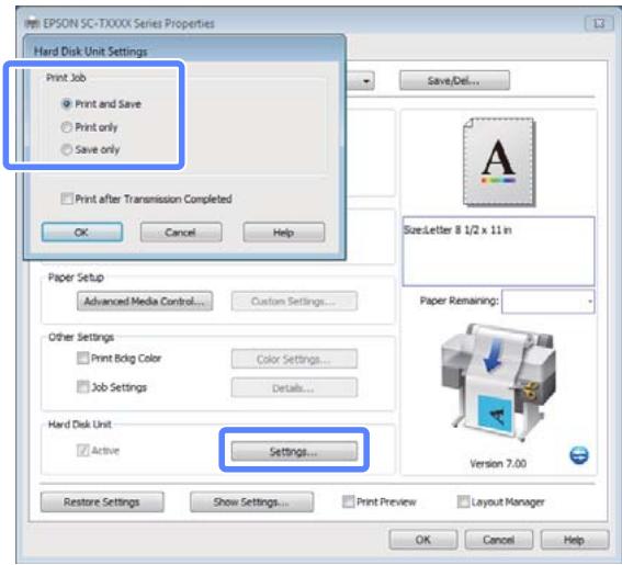 EPSON SURECOLOR SC-T5000 - Utilisation du disque dur en option - 3