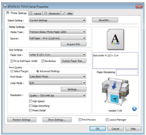 EPSON SURECOLOR SC-T5000 - Conseils d'utilisation du pilote d'impression (Windows) - 1