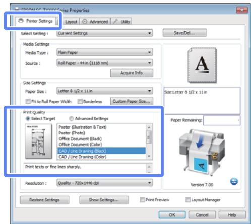 EPSON SURECOLOR SC-T5000 - Configuration des paramètres dans Windows - 2