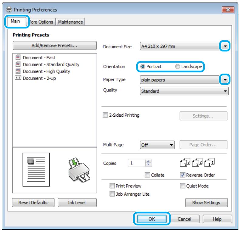 EPSON WORKFORCE M105 - Accédez aux paramètres de l'imprimante. - 1