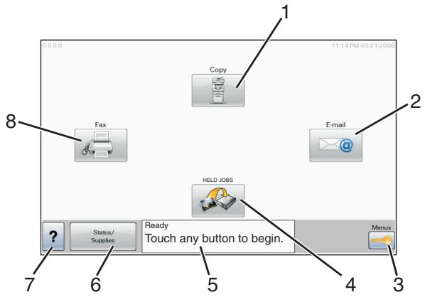 EPSON X862DE - Understanding the home screen - 1