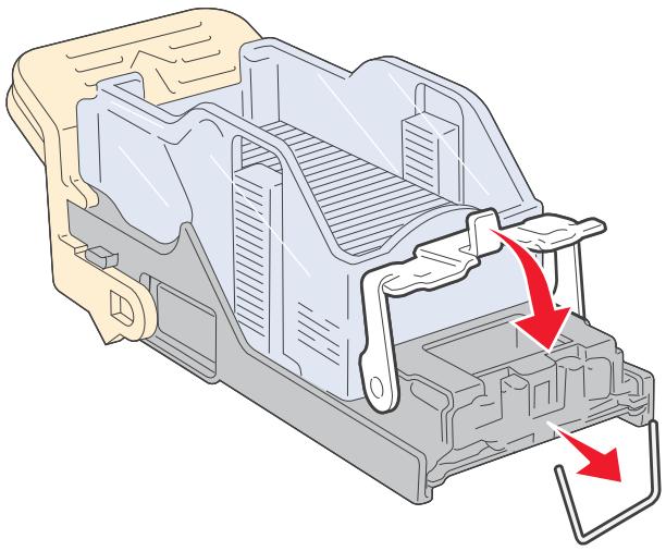3D diagram of a mechanical device interior with red arrows indicating internal components (no text or symbols)