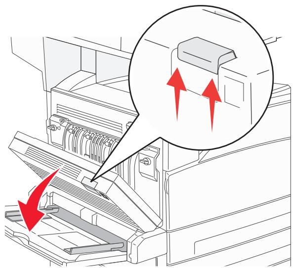 Diagram of a printer's internal structure with arrows indicating process flow, no text or symbols present.