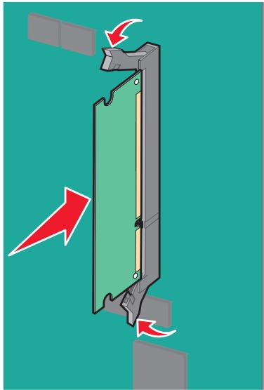 Diagram of a mechanical component with red arrows indicating motion or force direction (no text or symbols)