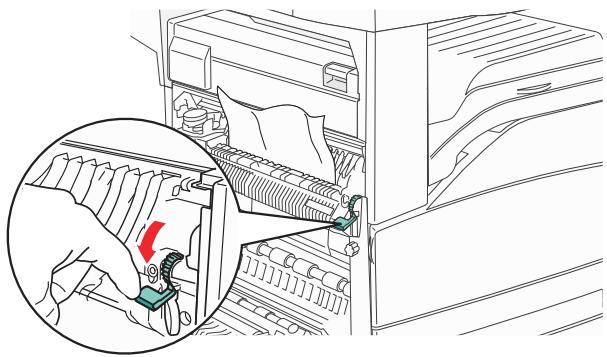 Line drawing of a refrigerator interior with a hand adjusting the drawer (no text or symbols).