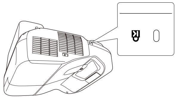 EPSON EB-1420WI - Attaching a Security Cable - 3