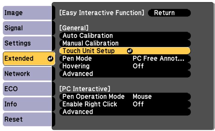 EPSON EB-1420WI - Select Touch Unit Setup - 1