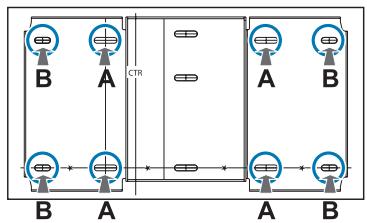 EPSON EB-1420WI - Determine the positions for the mounting holes for the wall plate - 1