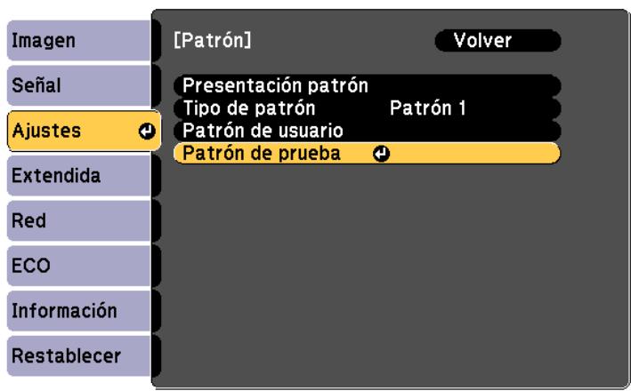 EPSON EB-1420WI - Selecciónar Patrón de prUEba - 1