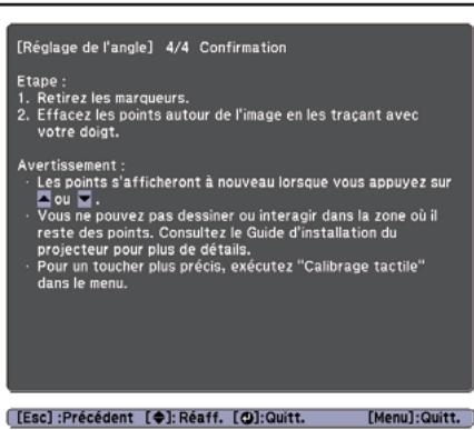 EPSON EB-1420WI - Tracez les points (  ) avec votre doigt - 3
