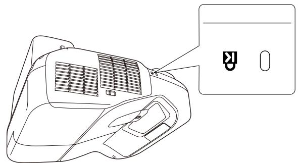 EPSON EB-1420WI - Fixation d'un cable de sécurité - 3