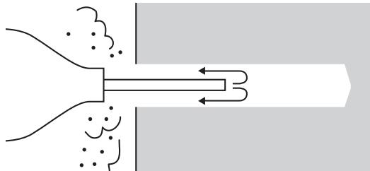 EPSON EB-1420WI - Remove the template sheet, and clean the concrete dust from the holes with a dust pump - 1
