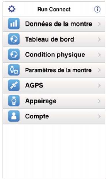 EPSON RUNSENSE SF-310 - Application pour iphone (run connect) - 1