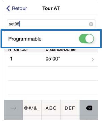 EPSON RUNSENSE SF-310 - Modification des paramètres - 4