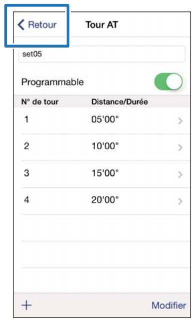 EPSON RUNSENSE SF-310 - Appuyez sur le tour et spécifiez la distance ou la durée. - 5