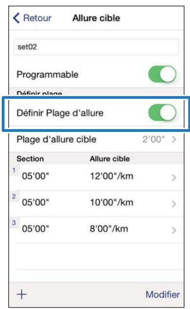 EPSON RUNSENSE SF-310 - Modification des paramètres - 2