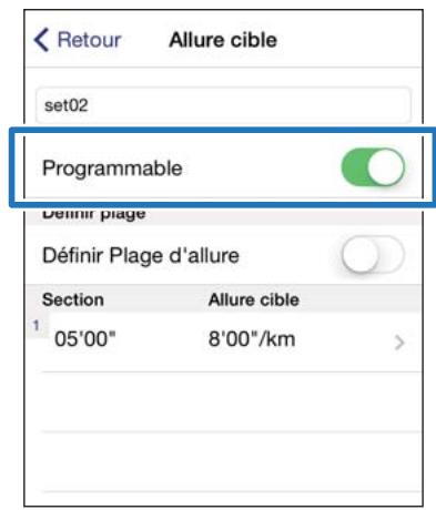EPSON RUNSENSE SF-510 - Modification des paramètres - 4