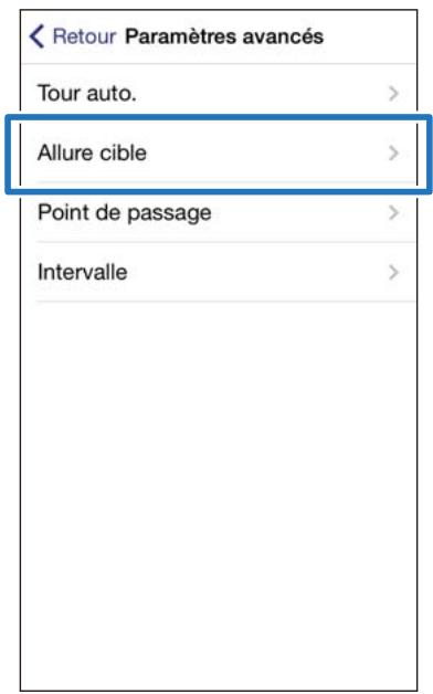 EPSON RUNSENSE SF-510 - Affichez l'écran paramètres avancés de run connect. - 1