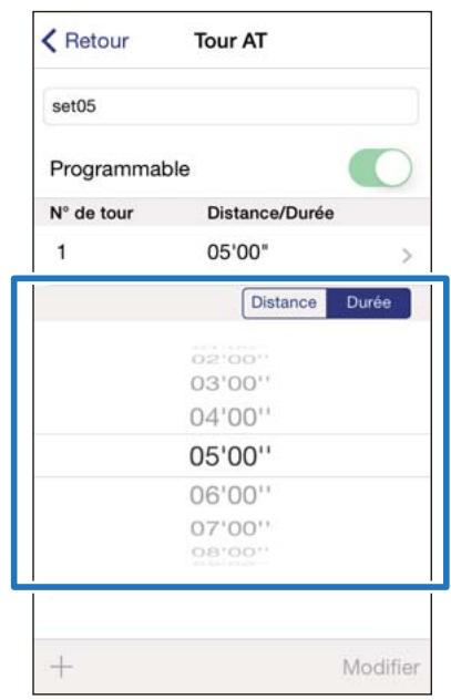 EPSON RUNSENSE SF-510 - Appuyez sur le tour et spécifiez la distance ou la durée. - 1
