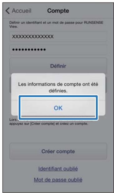 EPSON RUNSENSE SF-710 - Configuration du compte - 4