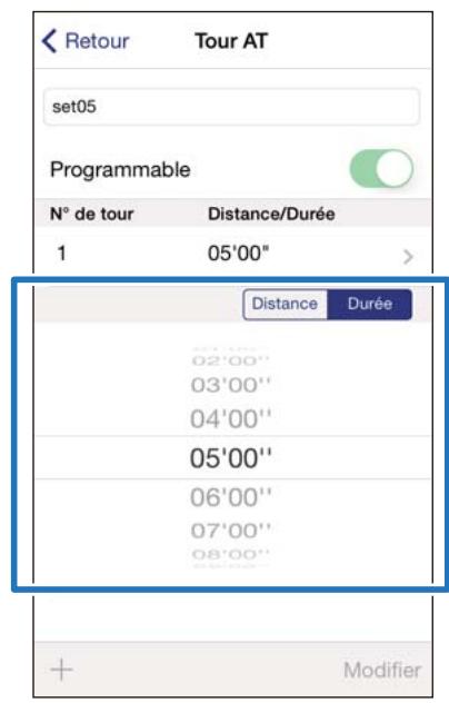 EPSON RUNSENSE SF-710 - Appuyez sur le tour et spécifiez la distance ou la durée. - 1