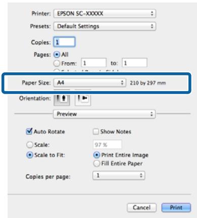EPSON SURECOLOR SC-P600 - Configuration des paramètres sous Mac OS X - 1