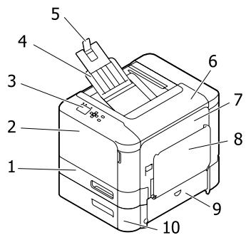 EPSON WORKFORCE AL-C300N - Composants de l'imprimante - 1