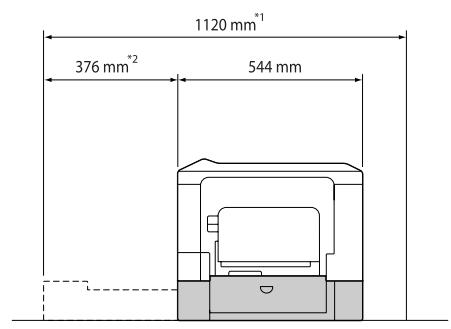 1120 mm*¹ 376 mm*² 544 mm