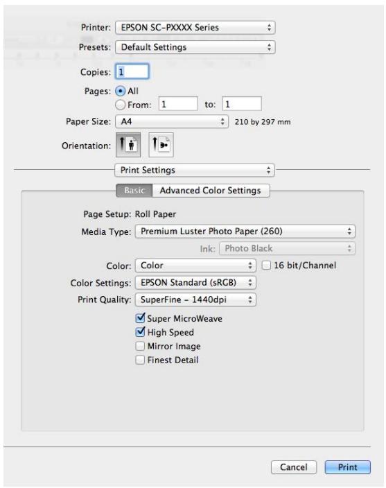 EPSON SURECOLOR SC-P9000 - Récapitulatif du pilote d'impression - 2