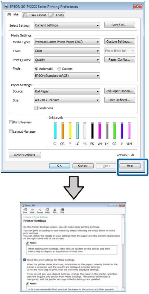 EPSON SURECOLOR SC-P9000 - Cliquez sur la touche Aide pour l'afficher - 1