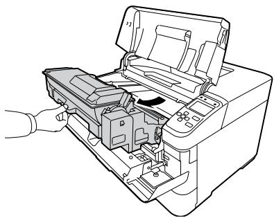 EPSON WORKFORCE AL-M8100DTN - Tirez la poignée D vers le haut, en biais, pour extraire l'unité de développement. - 1