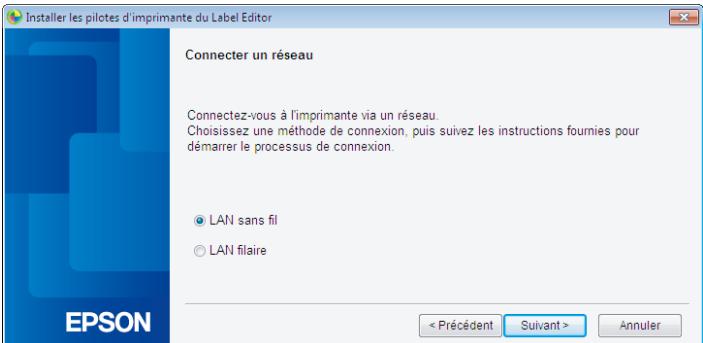EPSON LABELWORKS LW-Z900 - Selectionnez [LAN sans fil]. - 1