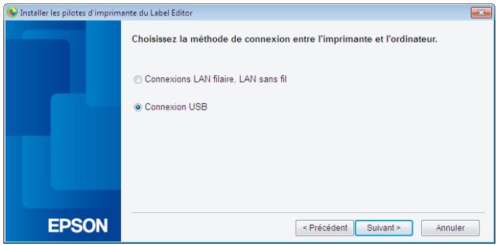 EPSON LABELWORKS LW-Z900 - Selectionnez [Connexion USB]. - 1