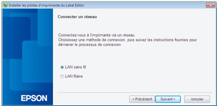 EPSON LABELWORKS LW-Z900 - Selectionnez [LAN sans fil]. - 1