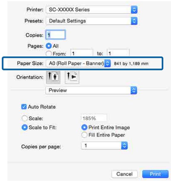 EPSON SURECOLOR SC-P10000 - Configuration des paramètres sous Mac OS X - 1