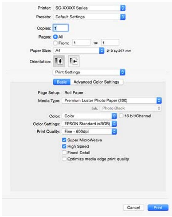 EPSON SURECOLOR SC-P10000 - Récapitulatif du pilote d'impression - 2