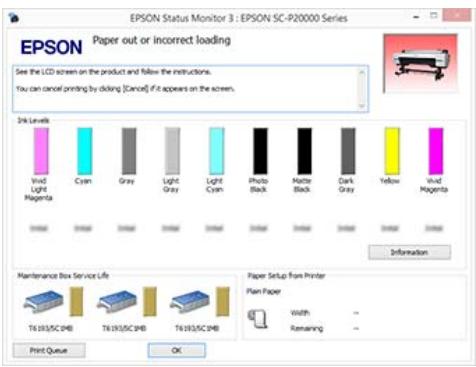 EPSON SURECOLOR SC-P10000 - Écran lors de l'impression - 2