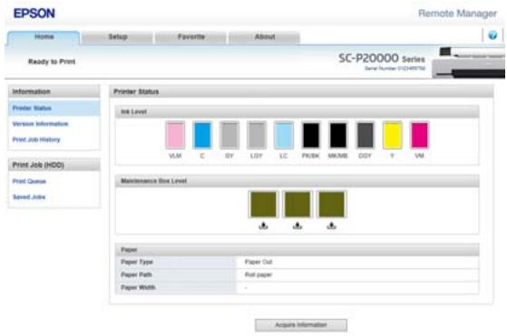 EPSON SURECOLOR SC-P10000 - Remote Manager - 1