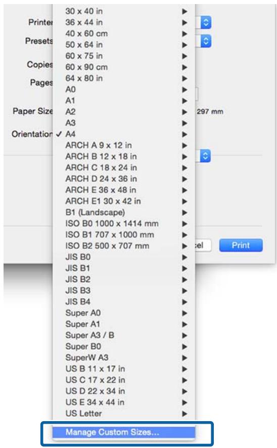 EPSON SURECOLOR SC-P10000 - Configuration des paramètres sous Mac OS X - 2