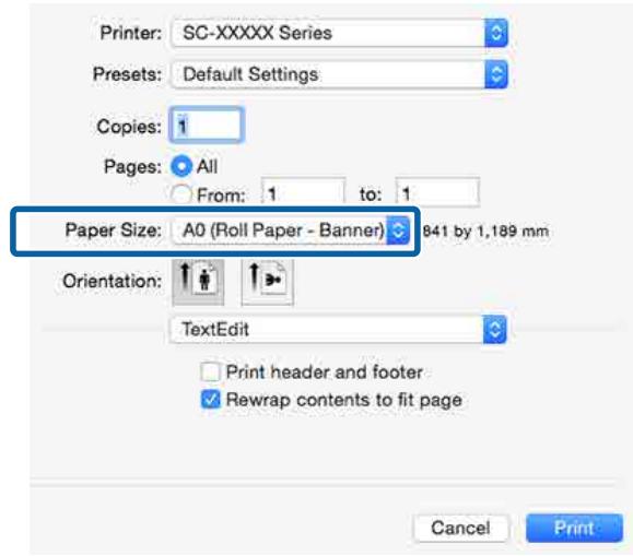 EPSON SURECOLOR SC-P10000 - Configuration des paramètres sous Mac OS X - 1