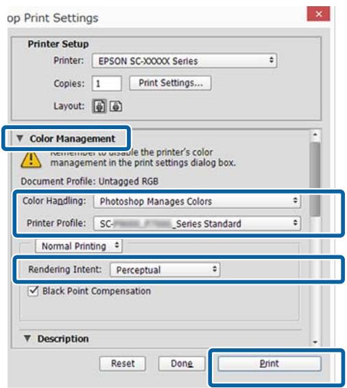 EPSON SURECOLOR SC-P10000 - Configuration de la gestion des couleurs avec les applications - 1