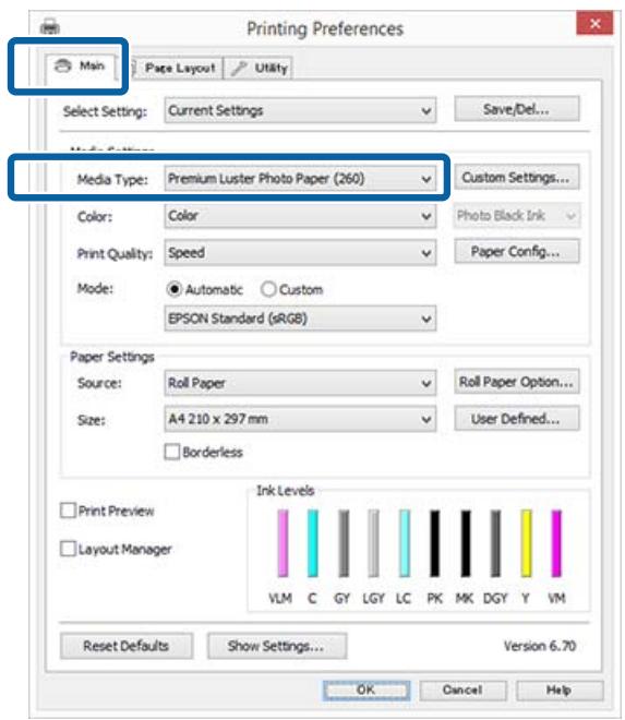 EPSON SURECOLOR SC-P10000 - Configuration des paramétres dans Windows - 1