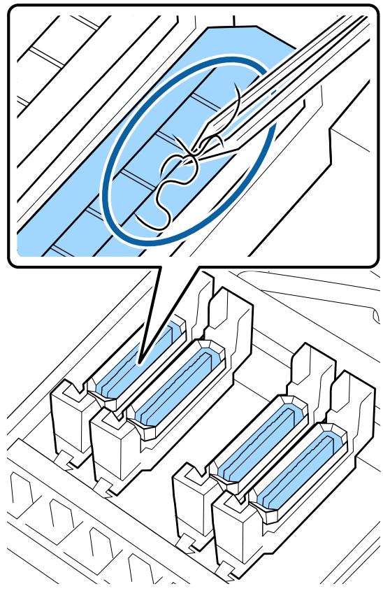 EPSON SURECOLOR SC-S80610 - En présence de poussière ou de fibres dans le capuchon - 1