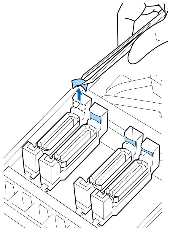 EPSON SURECOLOR SC-S80610 - Lorsqu'une pellicule d'encre colle à la section de guide - 1