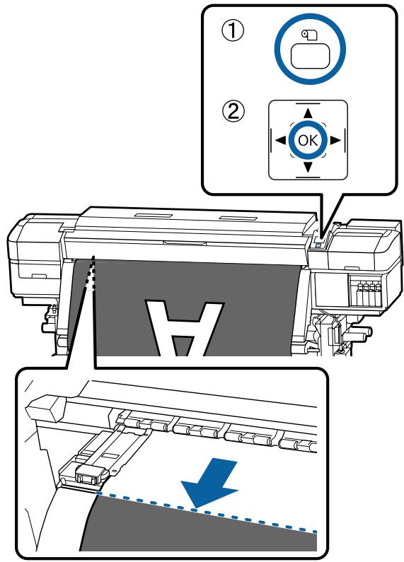 EPSON SURECOLOR SC-S80610 - Appuyez sur la touche ☎, sélectionnez Alim en position coupe et appuyez sur OK. - 1