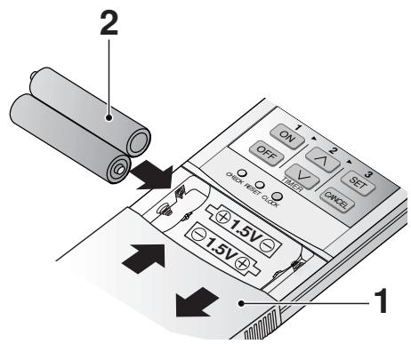 PANASONIC CS-E15CKP - - Einlagen der Batterien - 1